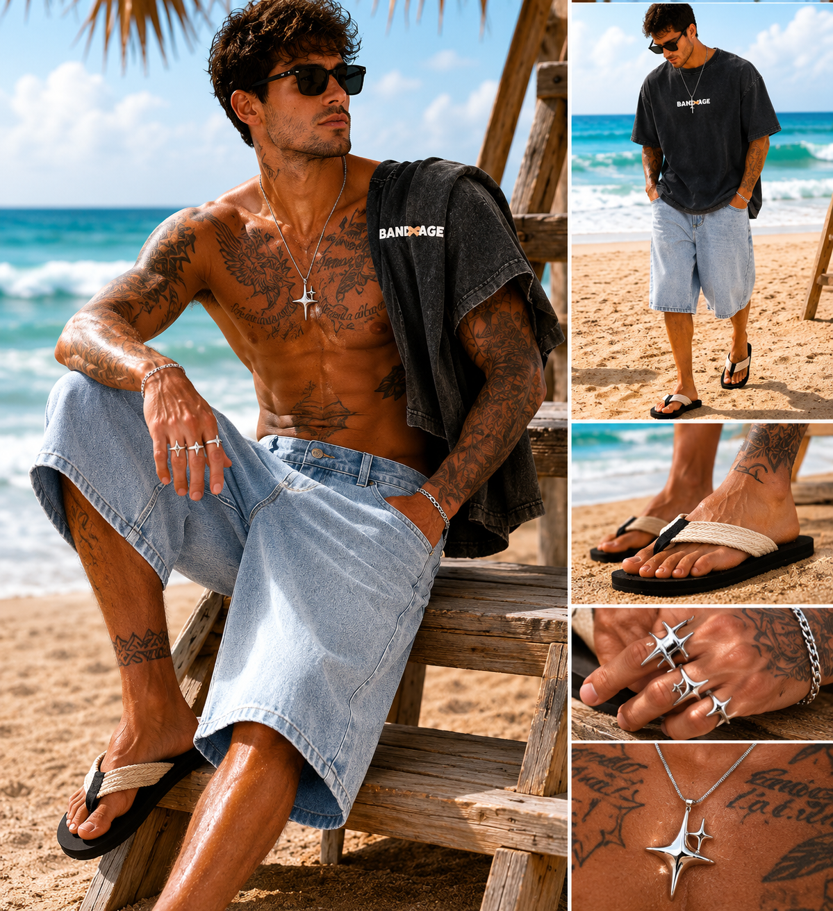 Racer Beige Men's Flip Flops, Non-Slip Soft EVA Sole Durable, Fashionable Outdoor/Beach Slippers For Summer